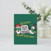 Carte Postale Making Spirits Bright Noël (Debout devant)