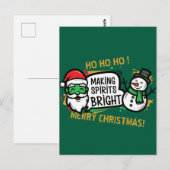 Carte Postale Making Spirits Bright Noël (Devant / Derrière)