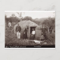 Making Tappa, un tissu natif, c.1875 (photo sépia)