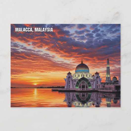 Carte postale Malacca Straits Mosquée Malaisie (Devant)