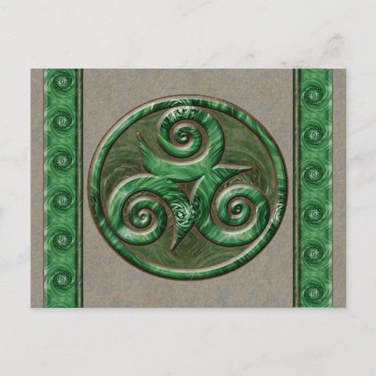 Carte Postale Malachite Triskel (Devant)