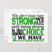 Carte Postale Maladie rénale à quel point nous sommes forts (Devant / Derrière)