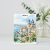 Carte Postale Malaga Andalousie Espagne Voyage (Debout devant)