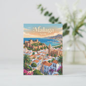 Carte Postale Malaga, Espagne (Debout devant)