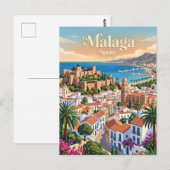 Carte Postale Malaga, Espagne (Devant / Derrière)