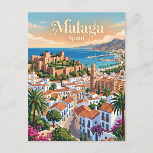 Carte Postale Malaga, Espagne (Devant)