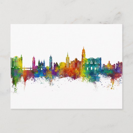 Carte Postale Málaga Espagne Skyline (Devant)