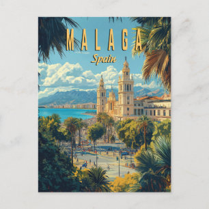 Carte Postale Malaga - Le soleil, la mer et le charme espagnol