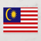 Carte Postale Malaisie - Drapeau - (Devant)