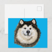 Carte Postale Malamute d'Alaska (Devant / Derrière)