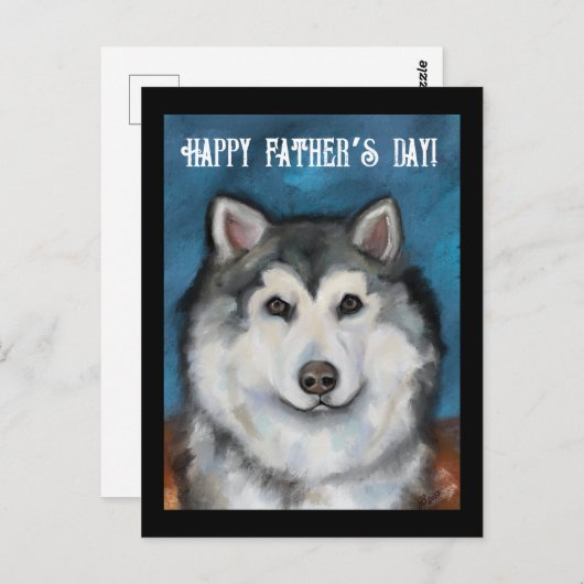 Carte Postale Malamute d'Alaska (Devant / Derrière)