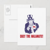 Carte Postale Malamute d'Alaska (Devant / Derrière)