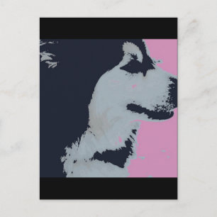 Carte Postale Malamute Dog Pop Art