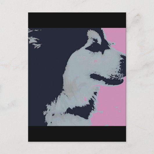 Carte Postale Malamute Dog Pop Art (Devant)