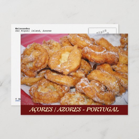 Carte Postale Malassadas azoréen (Devant / Derrière)