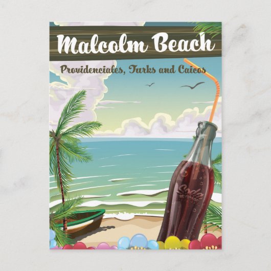 Carte Postale Malcolm Beach, Providenciales, Îles Turques-et-Caï (Devant)