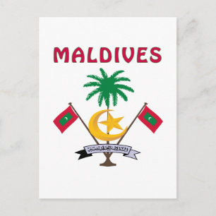 Carte Postale MALDIVES Armoiries