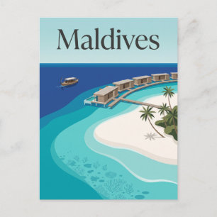 Carte Postale Maldives Océan Indien