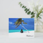 Carte Postale Maldives Tropical Beach Travel Photo (Debout devant)