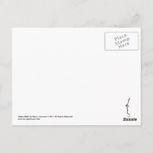Carte Postale "Mâle Alpha" (Dos)