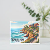 Carte Postale Malecón de Barranco Lima Pérou (Debout devant)