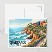 Carte Postale Malecón de Barranco Lima Pérou (Devant / Derrière)