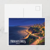 Carte Postale Malecón de Miraflores Lima Pérou (Devant / Derrière)
