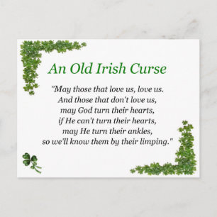 Carte Postale malédiction irlandaise