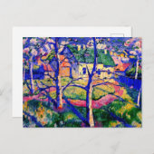 Carte Postale Malevich - Pommes en fleurs (Devant / Derrière)