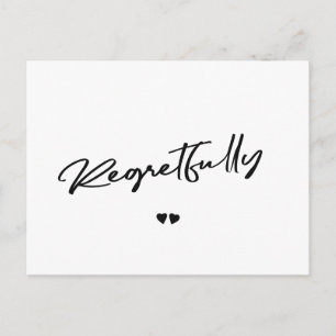 Carte Postale Malheureusement, noir et blanc annuler le report