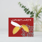 Carte Postale 'malheureux' biscuit chinois humoristique (Debout devant)