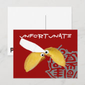 Carte Postale 'malheureux' biscuit chinois humoristique (Devant / Derrière)