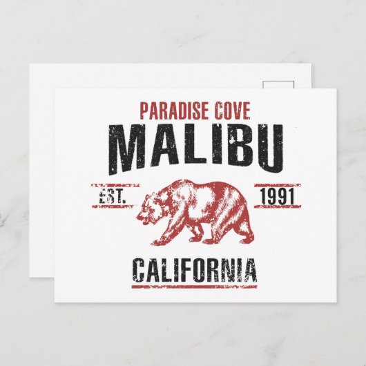 Carte Postale Malibu (Devant / Derrière)
