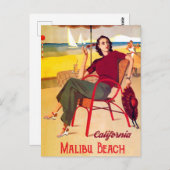 Carte Postale Malibu Beach (Devant / Derrière)