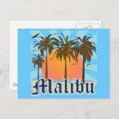 Carte Postale Malibu Beach Californie (Devant / Derrière)