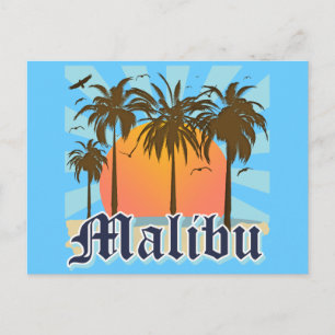 Carte Postale Malibu Beach Californie