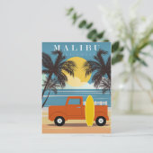 Carte Postale Malibu, California Travel Poster, (Debout devant)