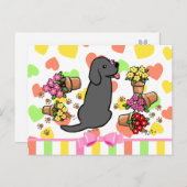 Carte Postale Malicieux Black Labrador (Devant / Derrière)