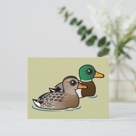 Carte Postale Mallard Pair (Debout devant)