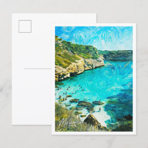 Carte Postale Mallorca Espagne Belle peinture à huile paysage