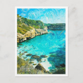 Carte Postale Mallorca Espagne Belle peinture à huile paysage (Devant)