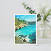 Carte Postale Mallorca Espagne Belle peinture à huile paysage (Debout devant)