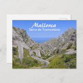 Carte Postale Mallorca Serra de Tramuntana Mountain Road (Devant / Derrière)