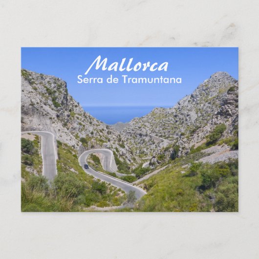 Carte Postale Mallorca Serra de Tramuntana Mountain Road (Devant)
