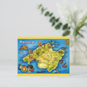 Carte Postale Mallorca Spain Map Postcard (Debout devant)