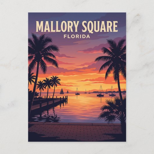Carte Postale Mallory Square Floride (Devant)