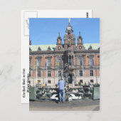 Carte Postale Malmö Suède - Hôtel de ville (Devant / Derrière)