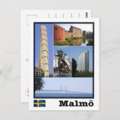 Carte Postale Malmö - Suède - Mosaic - (Devant / Derrière)