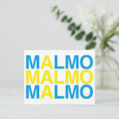 Carte Postale MALMO Swedish Flag (Debout devant)