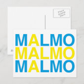 Carte Postale MALMO Swedish Flag (Devant / Derrière)